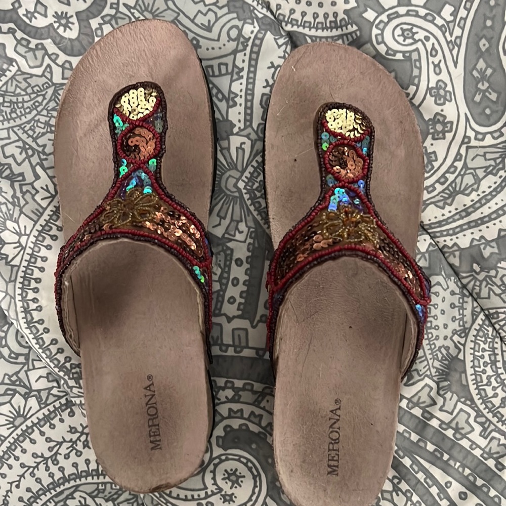 Sequin sandals